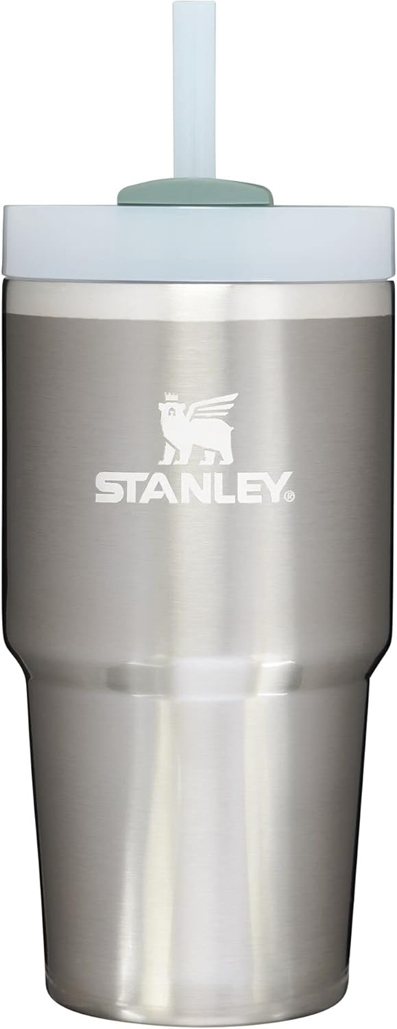 Stanley Quencher H2.0 Tumbler with Straw 20 oz | Flowstate 3-Position Lid | Cup Holder Compatible for Travel | Insulated Stainless Steel Cup | BPA-Free | Stainless Steel Shale 20 Ounces Stainless Steel Shale
