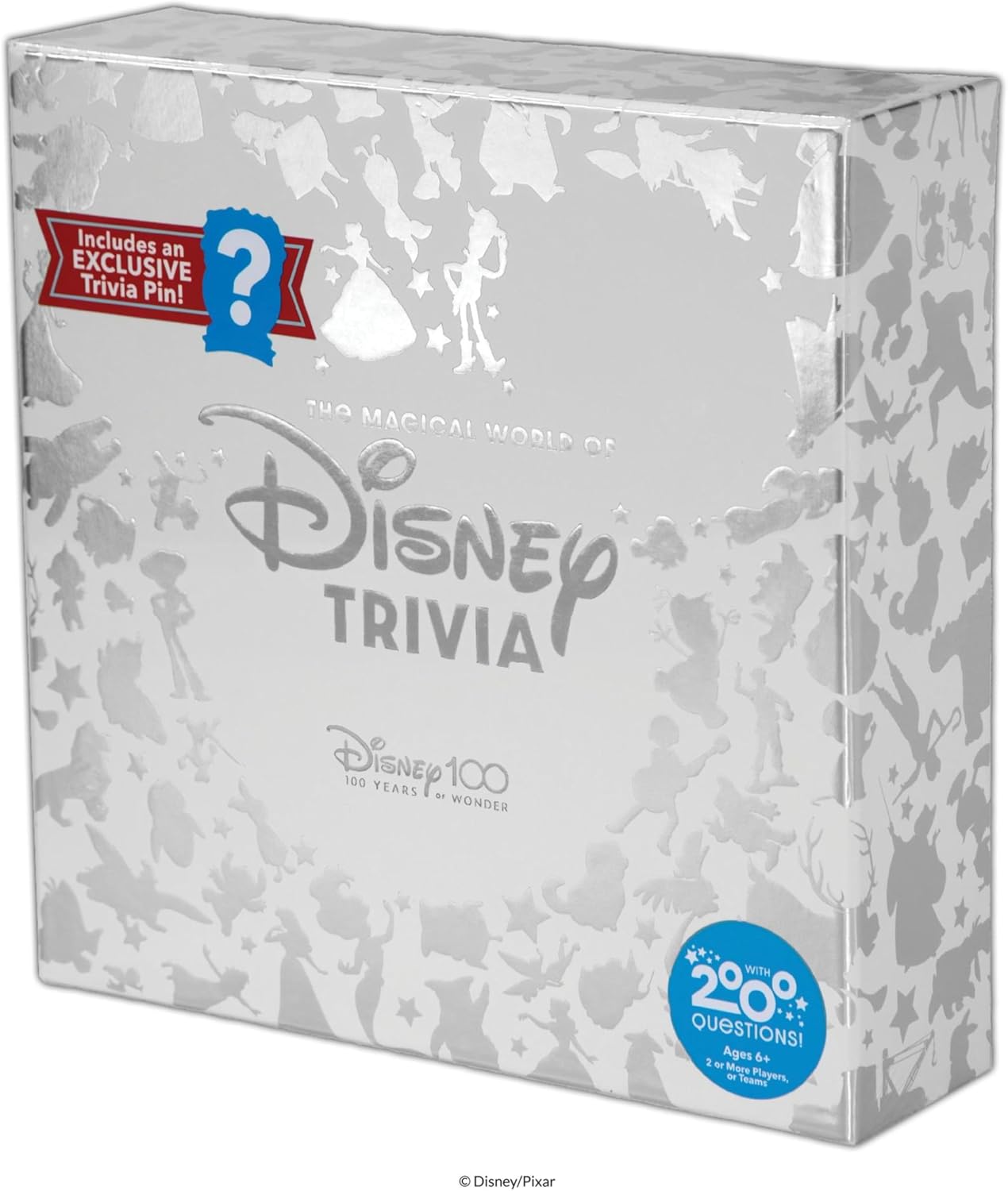 PlayMonster The Magical World of Disney Trivia Games – Board Games for Family Night, Family Games, Multi-Player Board Game, Family Board Game, Travel Games, Disney Game, Ages 6+ Silver