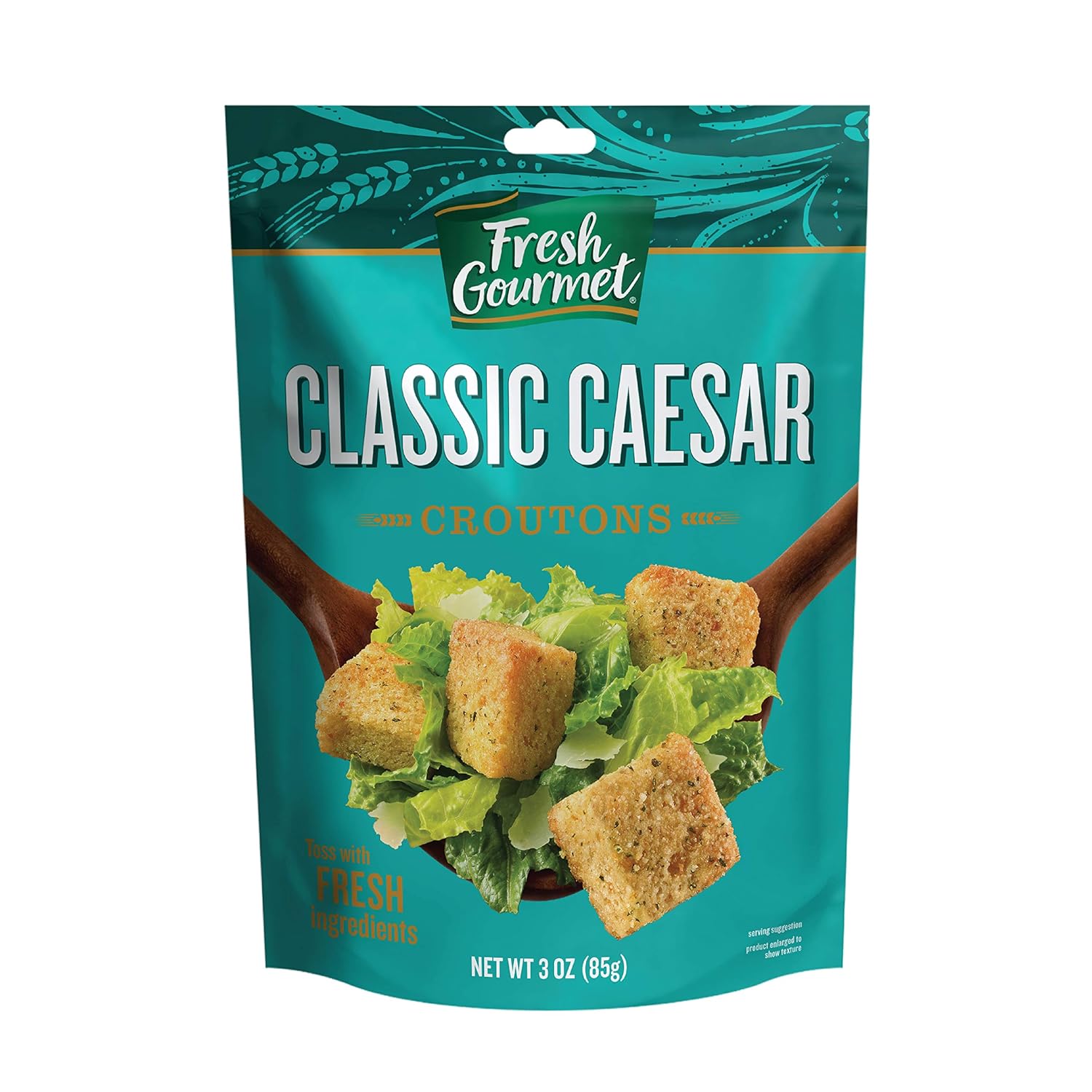 Fresh Gourmet Premium Croutons | Classic Caesar | 3 Ounce, Pack of 15 | Crunchy Salad Topper