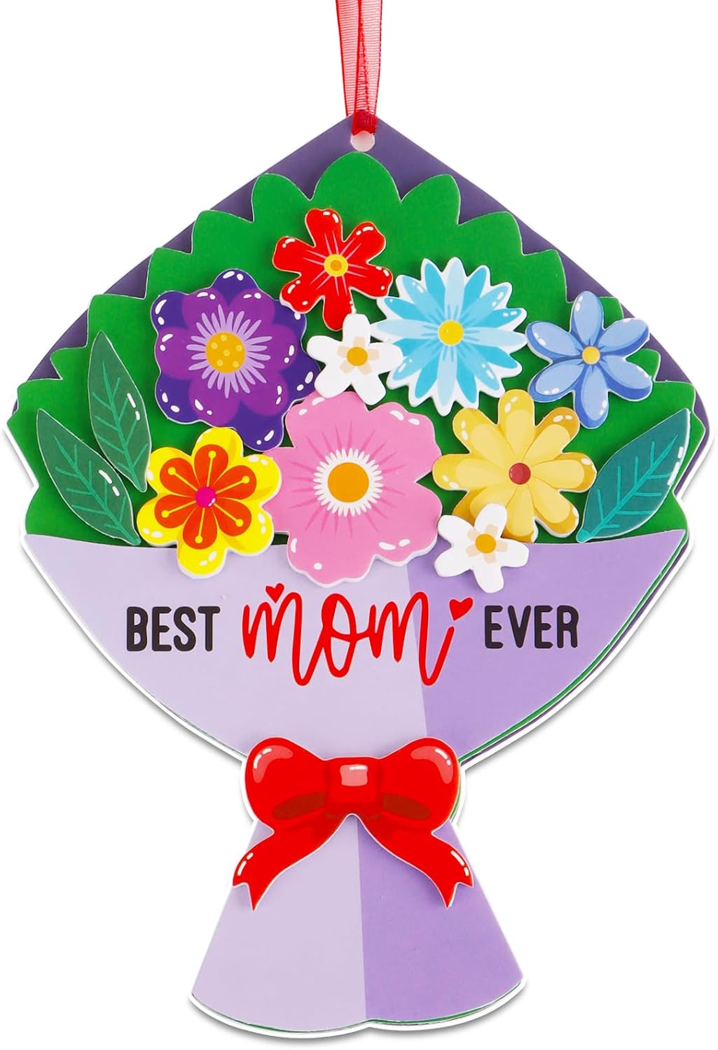 DISJOURNEY Happy Mothers Day Gifts Craft 12 Pcs Mothers Day Craft Kits for Kids DIY Flower Pot Handprint Arts Craft for Mothers Day Home Preschool Classroom Game Activities Spring Party Decors
