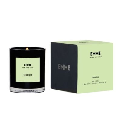 EMME nyc Natural Soy Melon Scented Candle Jar, 10 oz