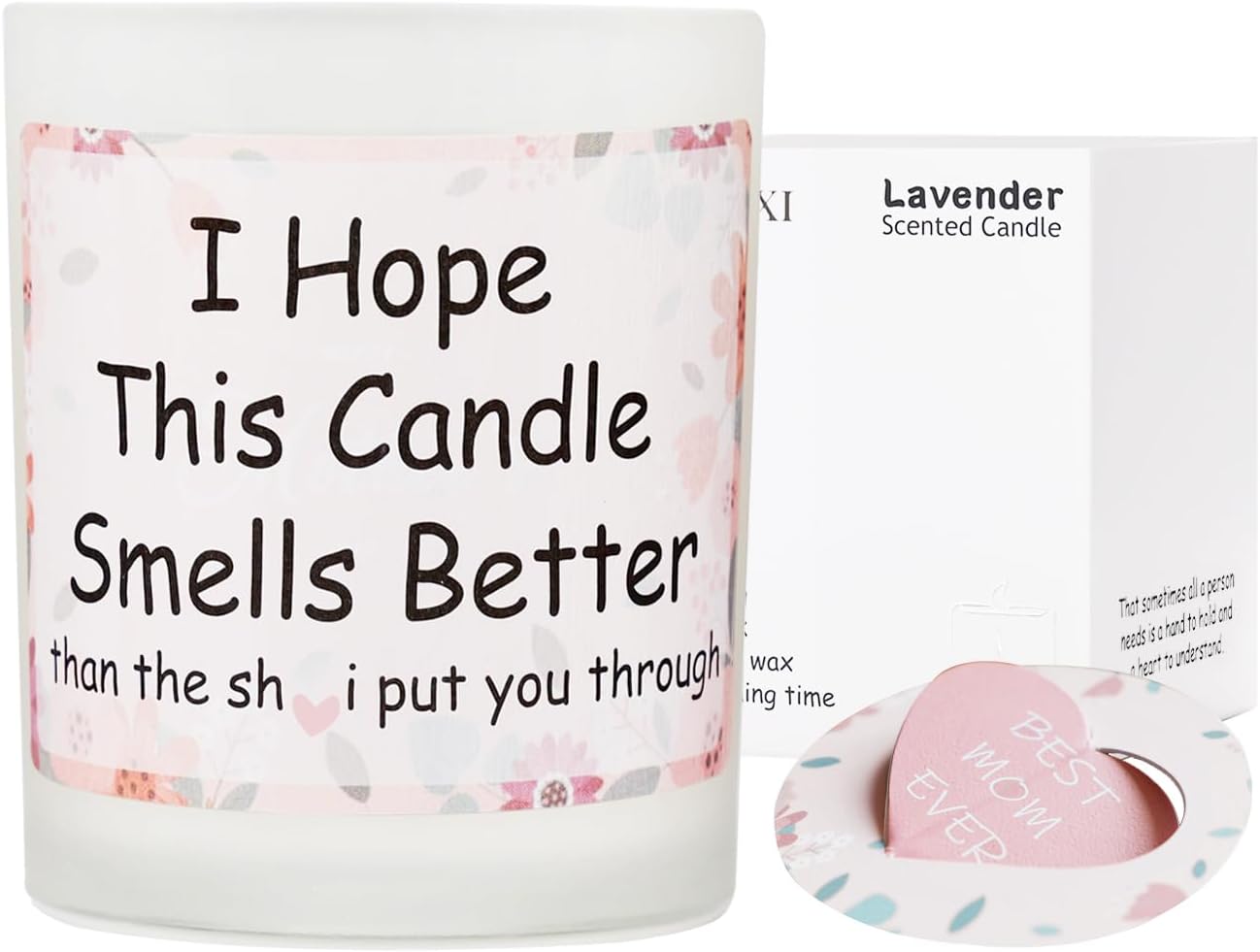 Gifts for Mom - Funny Birthday Gifts for Mom, Handmade Lavender Vanilla Soy Candle for Mom, Christmas Gift for Mom, Funny Cute Mom Birthday Gift Idea from Daughter Son (10oz) StyleE