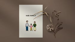 Printable postcard, Our Famliy Card, Mothers Day Card, Fathers Day Card, Gift for family / Instant Download A6, 5x7