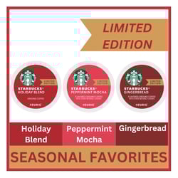 20 Count Starbucks Seasonal Bundle K-Cup Coffee Pods Variety Pack – Including Starbucks Holiday Blend, Peppermint Mocha & Gingerbread for Keurig Brewers - 1 box
