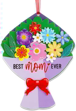 DISJOURNEY Happy Mothers Day Gifts Craft 12 Pcs Mothers Day Craft Kits for Kids DIY Flower Pot Handprint Arts Craft for Mothers Day Home Preschool Classroom Game Activities Spring Party Decors
