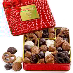 Mothers Day Chocolate Gift Basket, Gourmet Chocolates Variety Snack Box, Assorted Food Arrangement Platter, Birthday Present, Holiday, Corporate Parties, Sympathy, Candy Gifting Idea, Him, Her, Men, Women, Family (Ruby Red)