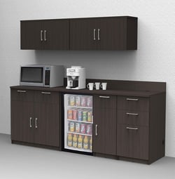BREAKtime Coffee Break Lunch Room Furniture Buffet Model 6895 5 Piece Group Color Espresso - Factory Assembled (Purchase is Furniture Items ONLY) 90 inch Width