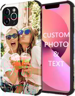 Custom Picture Phone Case for iPhone 16 15 14 13 12 11 Pro Max Mini XR Xs x 6 7 8 Plus,TPU+Leather Soft Phone case,Customized Personalized Gift of The Birthday,Mother Day (1 Photo)