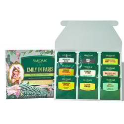 VAHDAM India x Emily In Paris Tea Assortment - 9 Pyramid Tea Bags | Unique Tea Varieties | Chai Tea, Black Tea, Green Tea, Herbal Tea | Gifts for Women & Men | Set of 2