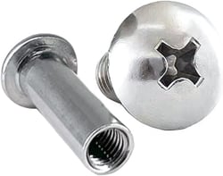 Aopin Chicago Binding Screws Binding Post Scrapbook Photo Albums Screw Post Fit for 0.16inch(4mm) Hole Dia, Female M3x16mm Butt Screw for Binding Leather Saddles Purses Belt Repair, Silver, 20 Sets