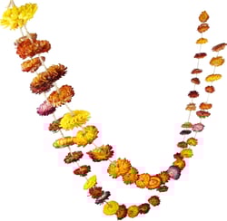 Dried Flowers Garland Real Daisy Sunflower Garlands 6.6ft Natural Dried Daisy Flowers Heads Gerbera Daisies Dry Flower Arrangements for Wedding Boho Decor Home Party Wall Hanging Decoration Multi Color Garland
