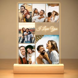 Personalized Anniversary Birthday Gifts for Him & Her, Custom Photo Frame with Photos, Personalized Picture Frame with Night Light, Personalized Photo Gifts for Women & Men Style 3 Click on "Customize Now" to choose your size.
