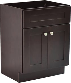 Design House Brookings 24 Inch Bathroom Vanity Shaker Style Cabinet Only - Fully Assembled Bathroom Sink Cabinet, Espresso