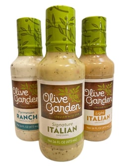 Olive Garden Salad Dressing Bundle: Signature Italian,Light Italian,Parmesan Ranch - 16 ounces each,Pack of 3