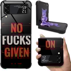 CARLOCA Compatible with Samsung Galaxy Z Flip 3 5G Case,Adult Humor No Fuck Given Pattern Design for Girl Boy Shockproof Anti-Scratch for Samsung Galaxy Z Flip 3 5G Adult Humor No Fuck Given Samsung Z Flip 3 5G