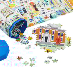 Hallmark Gilmore Girls 1,000-Piece Jigsaw Puzzle (Stars Hollow Map) Gift for Christmas, Birthdays, Mother's Day, Valentine's Day